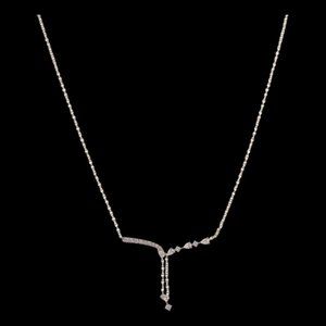 Small V Drop Line Necklace Pendant